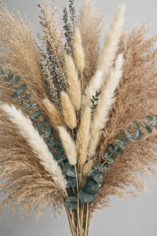 Pampasgras White Dream - Eukalyptus (62-teilig)