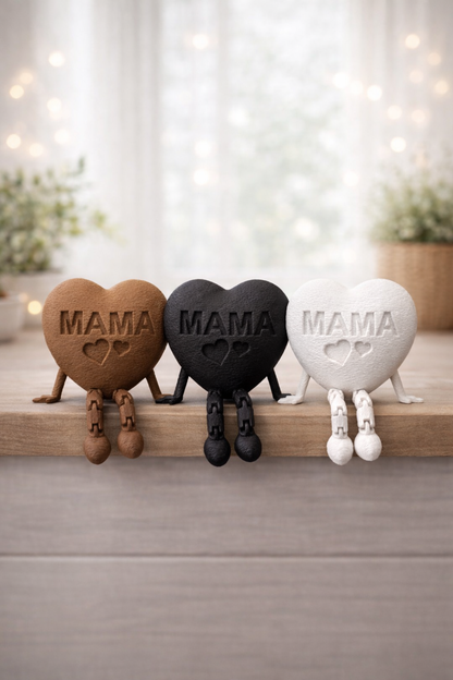 Herz "Mama" mit beweglichen Beinen